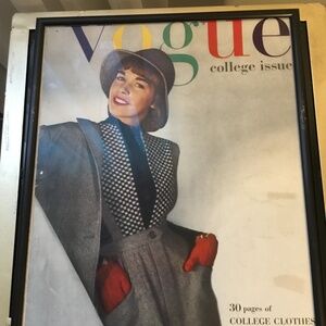 Vogue Vintage Original Magazine Cover Framed